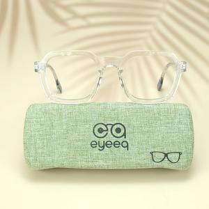 White square unisex sheet eyeglasses ( eq0045 6601 )