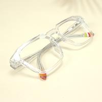 White square unisex sheet eyeglasses ( eq0043 6602 )