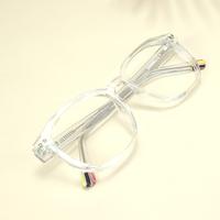 White round unisex sheet eyeglasses ( eq0046 6605 )