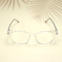 White round unisex sheet eyeglasses ( eq0046 6605 )