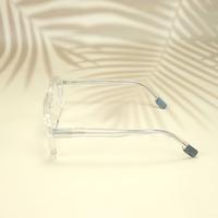 White square unisex sheet eyeglasses ( eq0045 6601 )