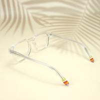 White square unisex sheet eyeglasses ( eq0043 6602 )