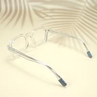 White square unisex sheet eyeglasses ( eq0045 6601 )