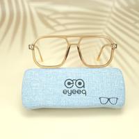 Golden wayfarer unisex sheet eyeglasses ( eq0053 31017 )