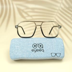 Black and gun wayfarer unisex sheet eyeglasses ( eq0056 31017 )