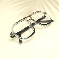 Black and gun wayfarer unisex sheet eyeglasses ( eq0056 31017 )