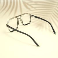Black and gun wayfarer unisex sheet eyeglasses ( eq0056 31017 )