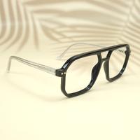 Black white wayfarer unisex sheet eyeglasses ( eq0059 31017 )