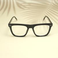 Black square unisex sheet eyeglasses ( eq0061 31016 )