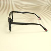 Black square unisex sheet eyeglasses ( eq0061 31016 )
