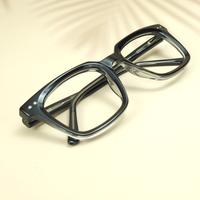 Black square unisex sheet eyeglasses ( eq0066 31019 )