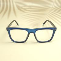 Blue square unisex sheet eyeglasses ( eq0064 31016 )