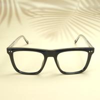 Black white square unisex sheet eyeglasses ( eq0065 31016 )