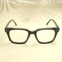 Black square unisex sheet eyeglasses ( eq0066 31019 )