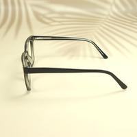 Black square unisex sheet eyeglasses ( eq0066 31019 )