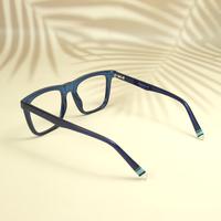 Blue square unisex sheet eyeglasses ( eq0064 31016 )