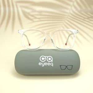 White round unisex sheet eyeglasses ( eq0070 31020 )