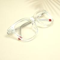 White round unisex sheet eyeglasses ( eq0070 31020 )