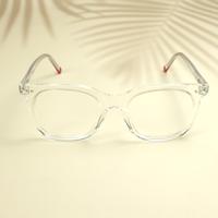 White round unisex sheet eyeglasses ( eq0070 31020 )
