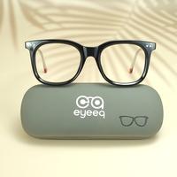 Black white round unisex sheet eyeglasses ( eq0072 31020 )