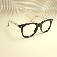 Black white round unisex sheet eyeglasses ( eq0072 31020 )