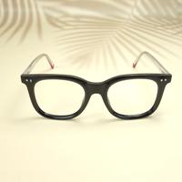 Black white round unisex sheet eyeglasses ( eq0072 31020 )