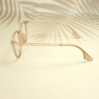 Golden round unisex sheet eyeglasses ( eq0095 tr2166 )