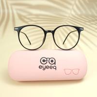 Black round unisex sheet eyeglasses ( eq0101 tr2158 )