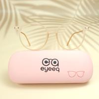 Golden round unisex sheet eyeglasses ( eq0102 tr2158