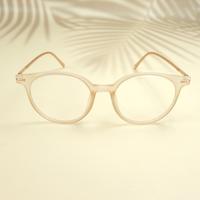 Golden round unisex sheet eyeglasses ( eq0102 tr2158