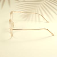 Golden round unisex sheet eyeglasses ( eq0102 tr2158