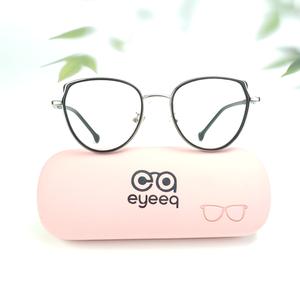 Silver black unisex ovel metal eyeglasses ( eq0106 89662 )