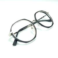 Silver black round unisex metal eyeglasses ( eq0105 89661 )