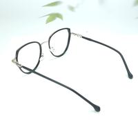Silver black unisex ovel metal eyeglasses ( eq0106 89662 )